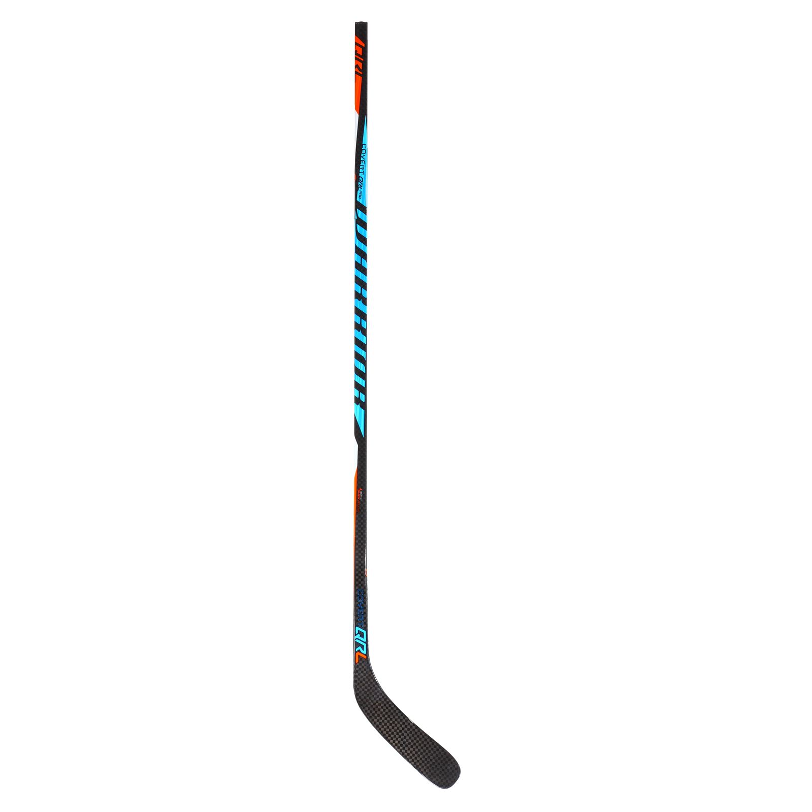 COVERT QRL PRO SENIOR GRIP HOCKEY STICK, Black with Carolina Blue & Orange image number 0