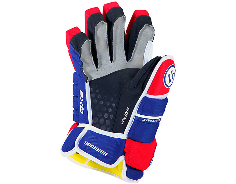 Alpha QX3 SR Glove, Royal Blue with Red & White image number 1