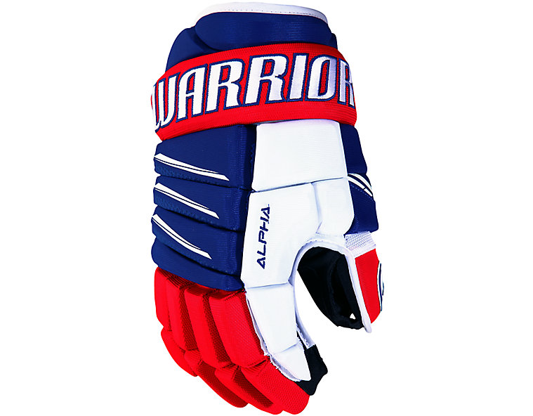 Alpha QX3 SR Glove, Royal Blue with Red & White image number 0