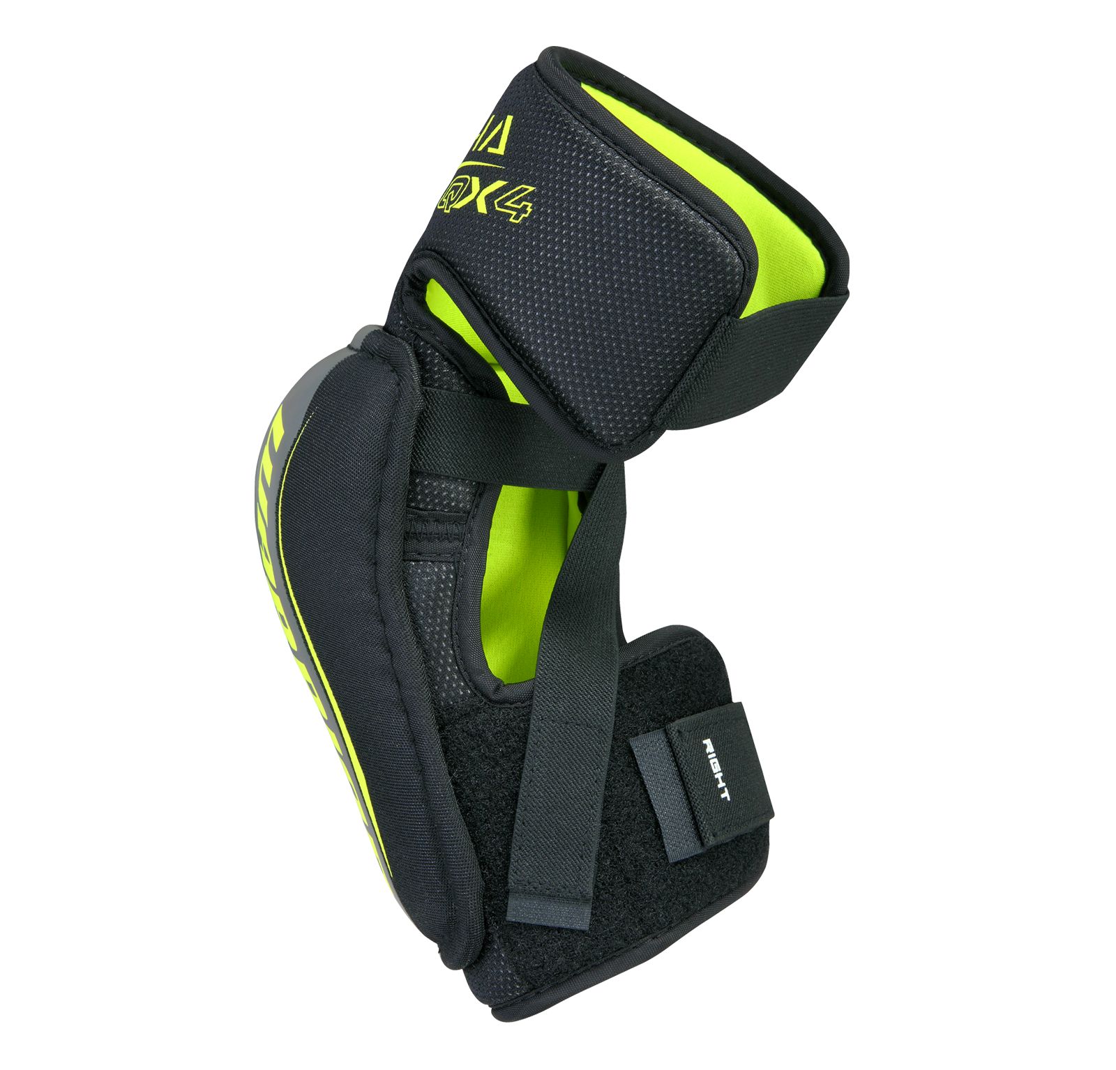 Alpha QX4 JR Elbow Pads, Black with Yellow & Grey image number 1