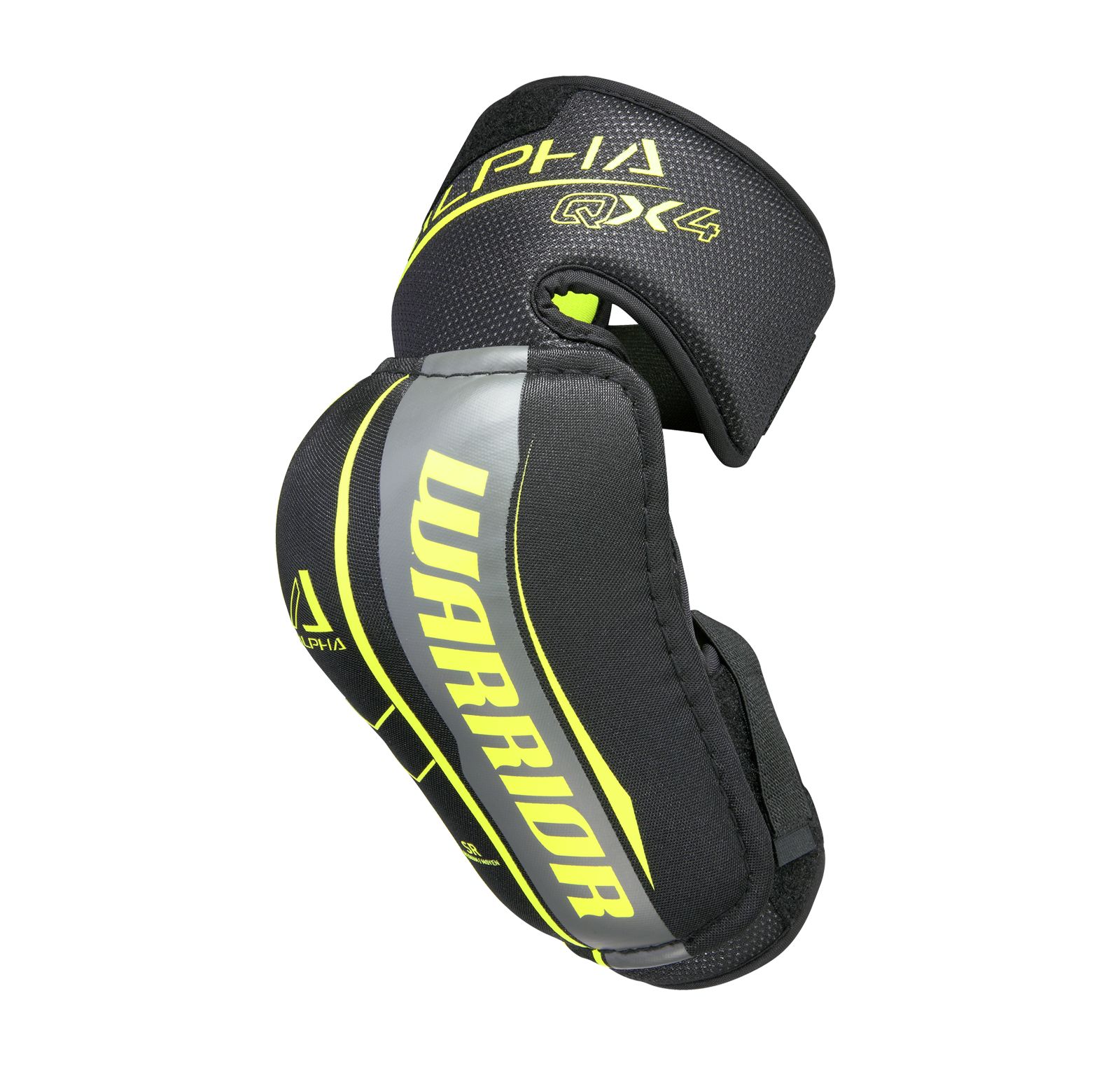 Alpha QX4 JR Elbow Pads, Black with Yellow & Grey image number 0
