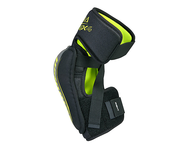 Alpha QX4 SR Elbow Pads, Black with Yellow & Grey image number 1