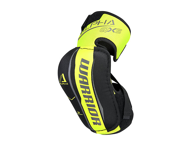 Alpha QX5 SR Elbow Pads, Black with Yellow & Grey image number 0