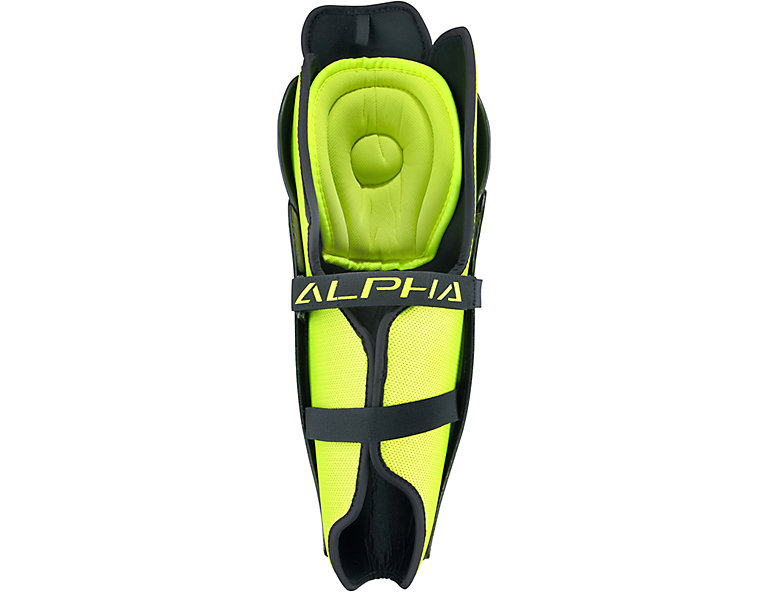 Alpha QX5 JR Shin Guards, Black with Yellow image number 1