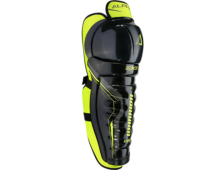 Alpha QX5 JR Shin Guards, Black with Yellow image number 0