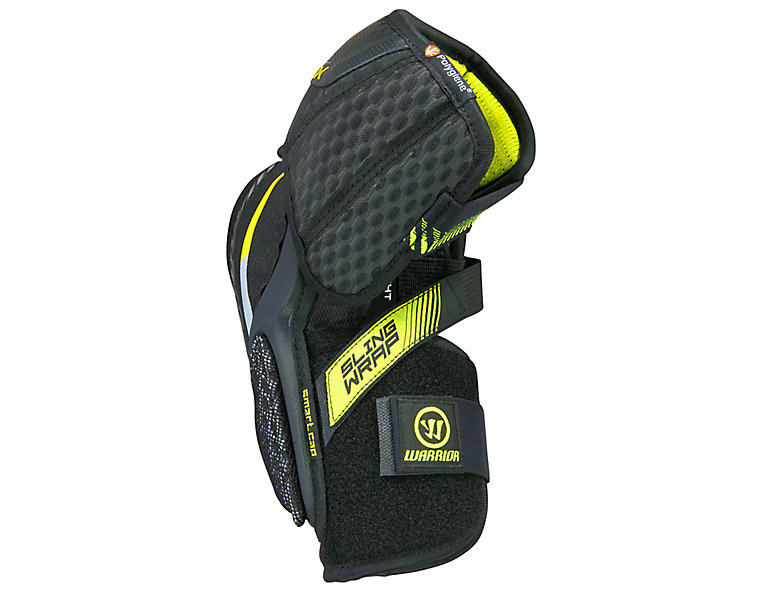 Alpha QX JR Elbow Pads, Black with Yellow image number 1