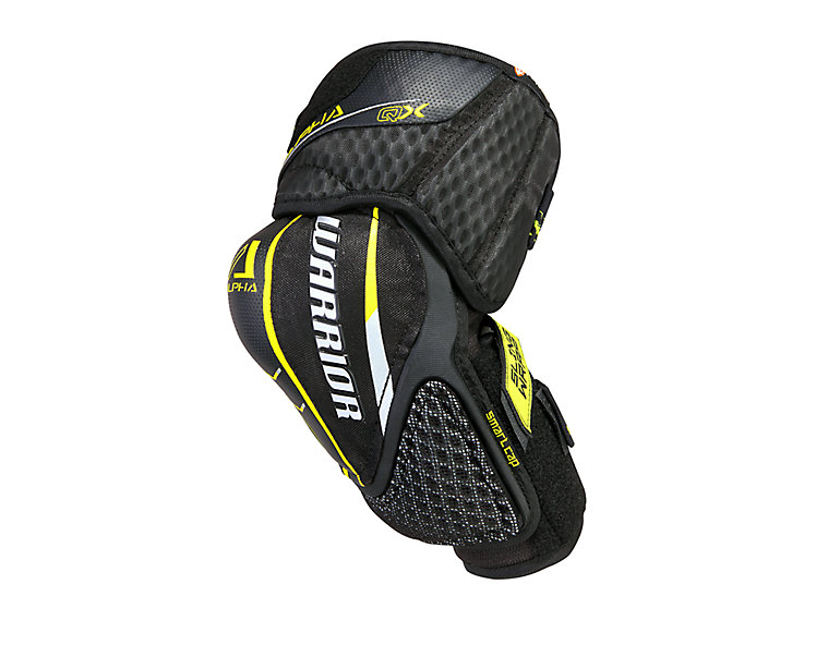 Alpha QX JR Elbow Pads, Black with Yellow image number 0
