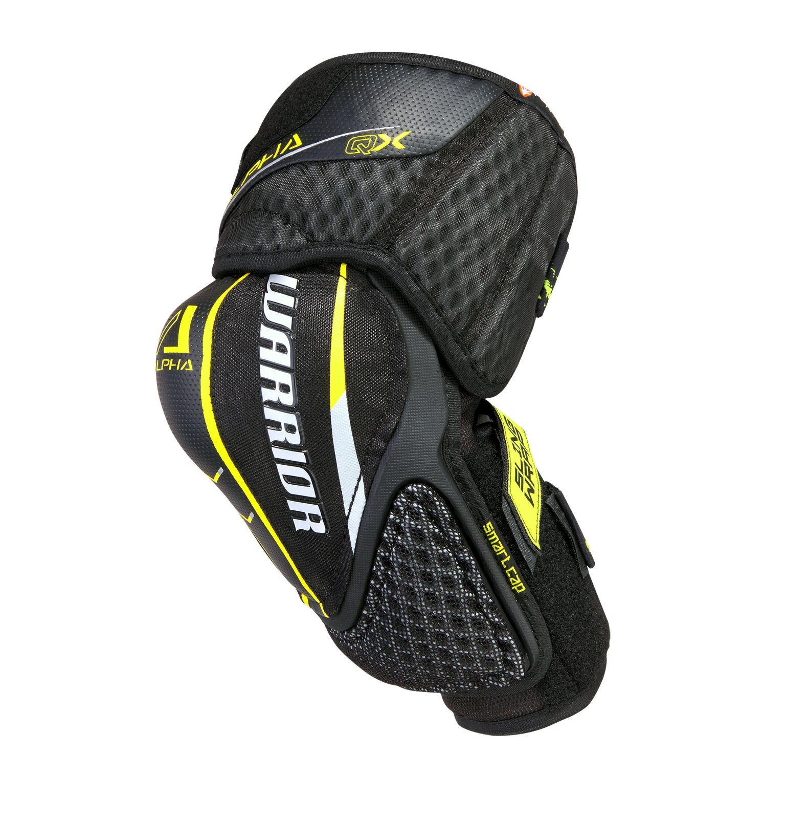 Alpha QX SR Elbow Pads, Black with Yellow image number 0