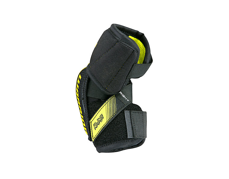 Alpha QX YTH Elbow Pad, Black with Yellow image number 1