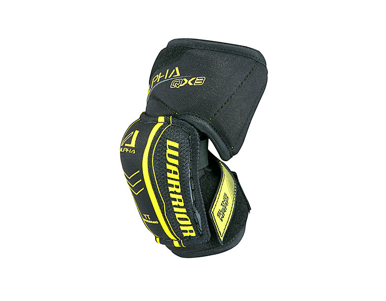 Alpha QX YTH Elbow Pad, Black with Yellow image number 0