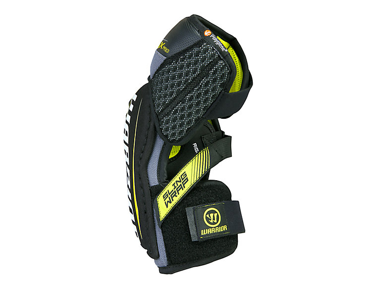Alpha QX Pro JR Elbow Pads, Black with Yellow & Grey image number 1