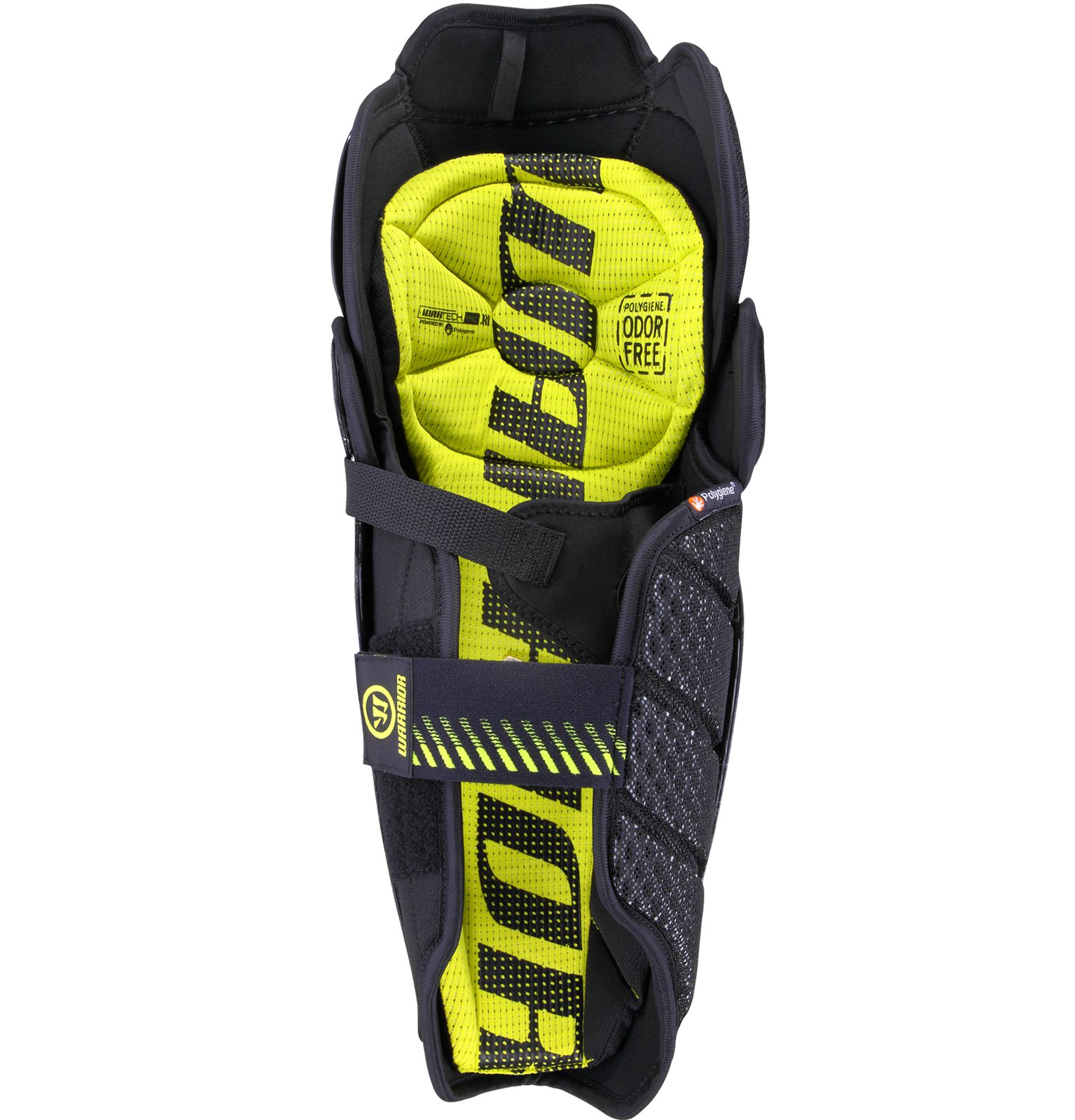 Alpha QX Pro JR Shin Guards, Black with Yellow & Grey image number 1