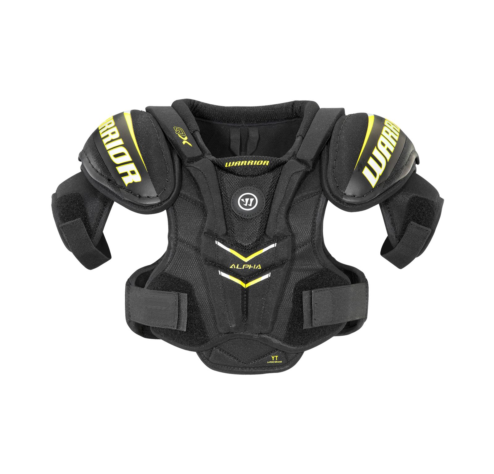 Alpha QX YTH Shoulder Pad, Black with Yellow image number 2