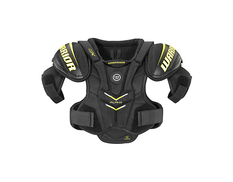 Alpha QX YTH Shoulder Pad, Black with Yellow image number 2