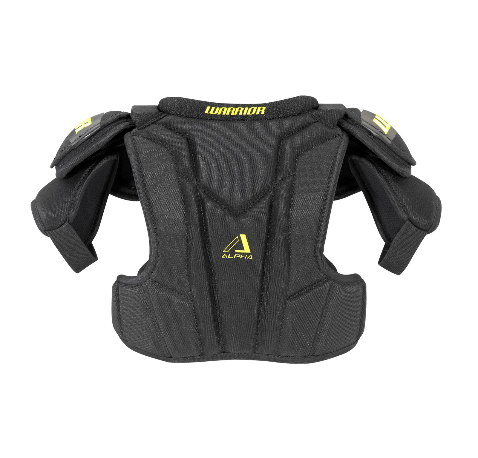 Alpha QX YTH Shoulder Pad, Black with Yellow image number 1