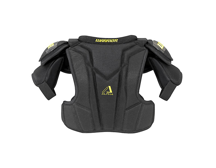 Alpha QX YTH Shoulder Pad, Black with Yellow image number 1