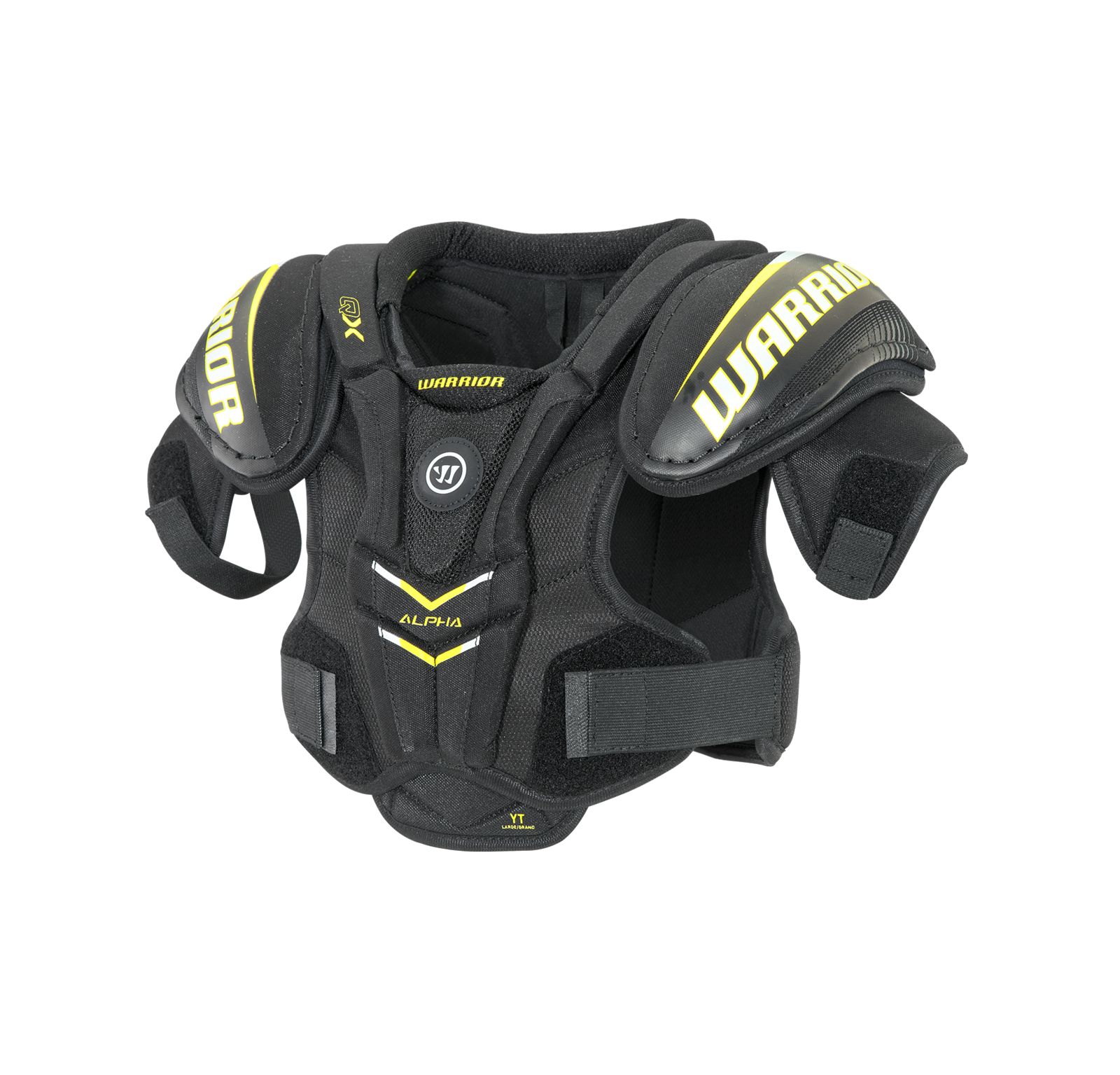 Alpha QX YTH Shoulder Pad, Black with Yellow image number 0