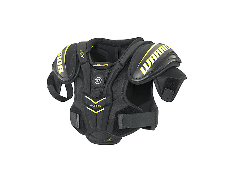 Alpha QX YTH Shoulder Pad, Black with Yellow image number 0