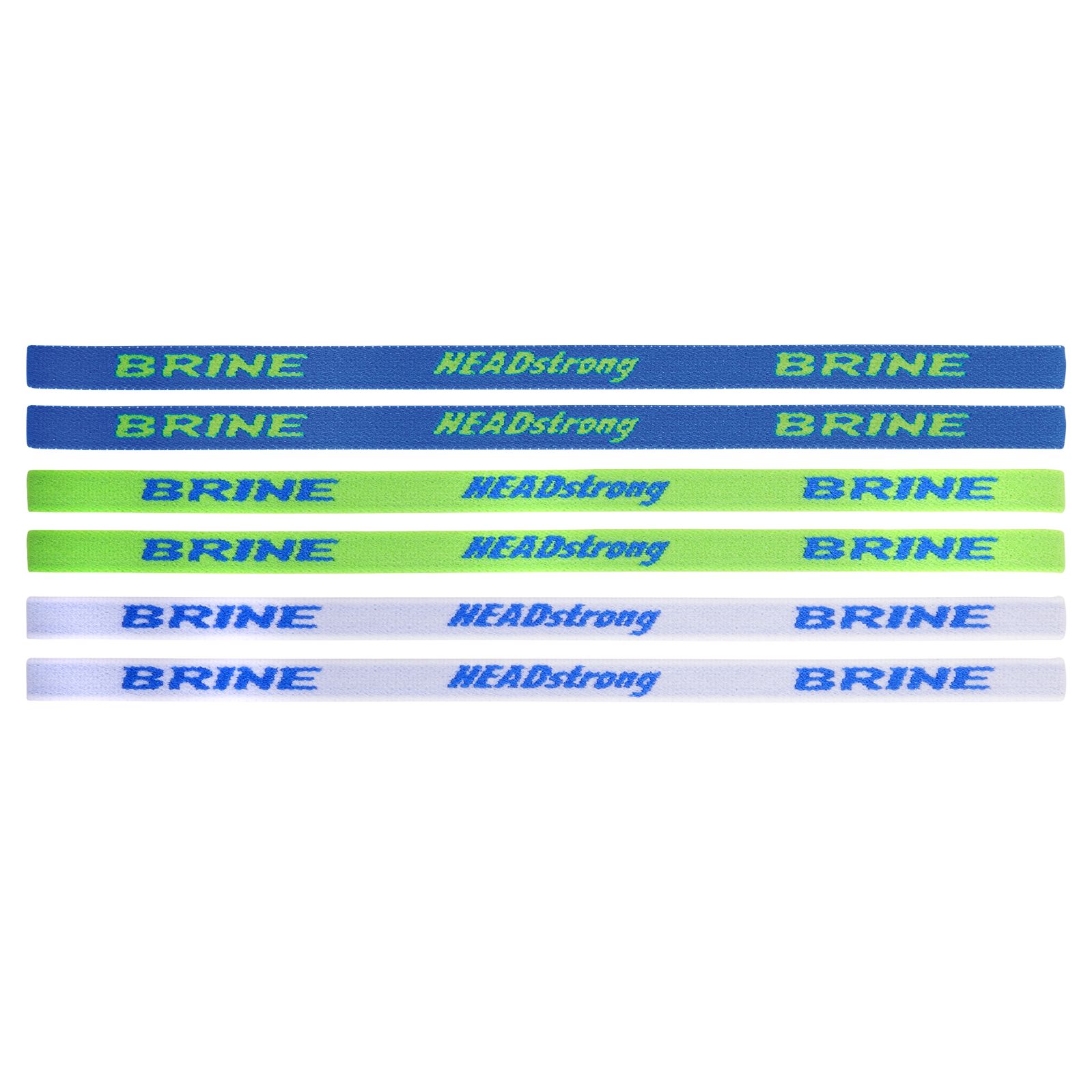 Women's Headbands, Neon Green with Blue & White image number 0