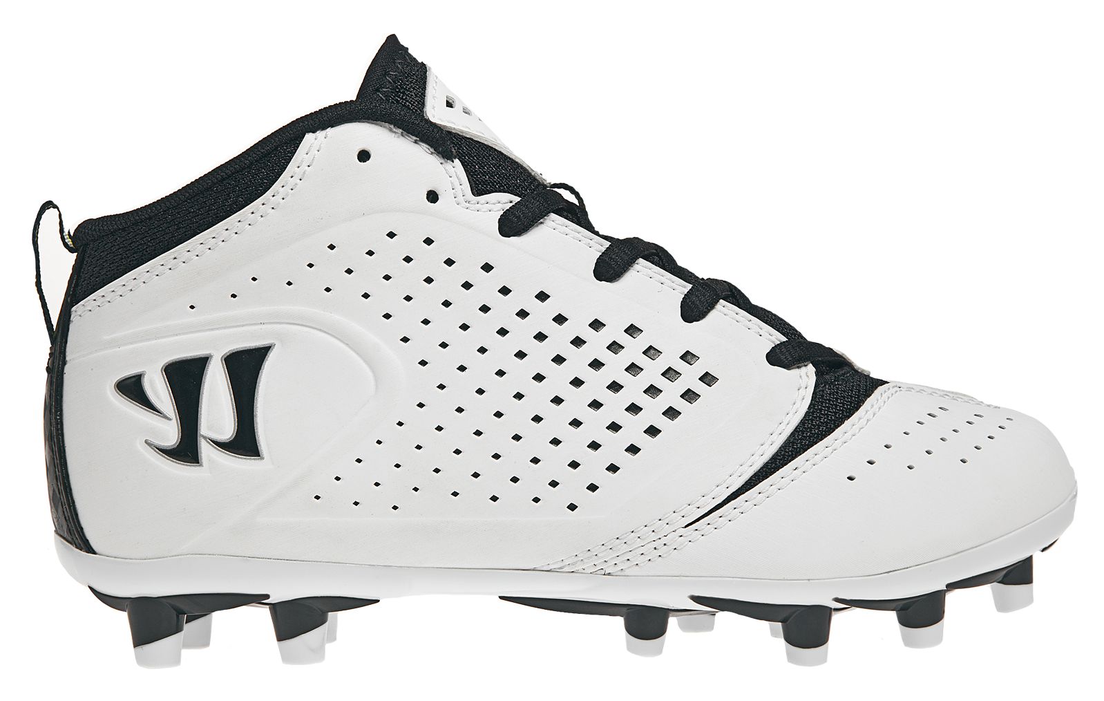 Youth Burn Speed Jr. 5.0 Cleat, White with Black image number 1