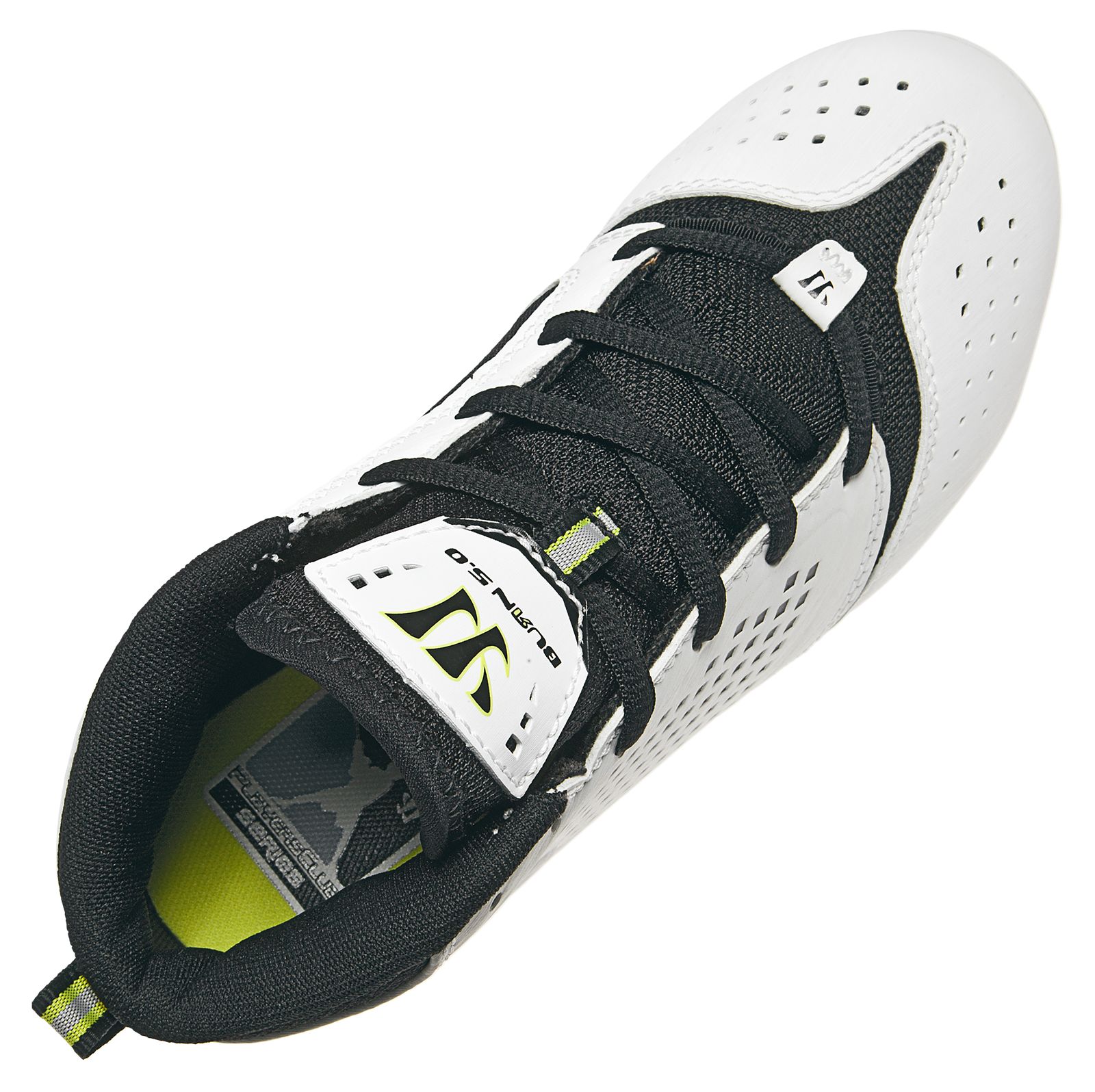 Youth Burn Speed Jr. 5.0 Cleat, White with Black image number 0