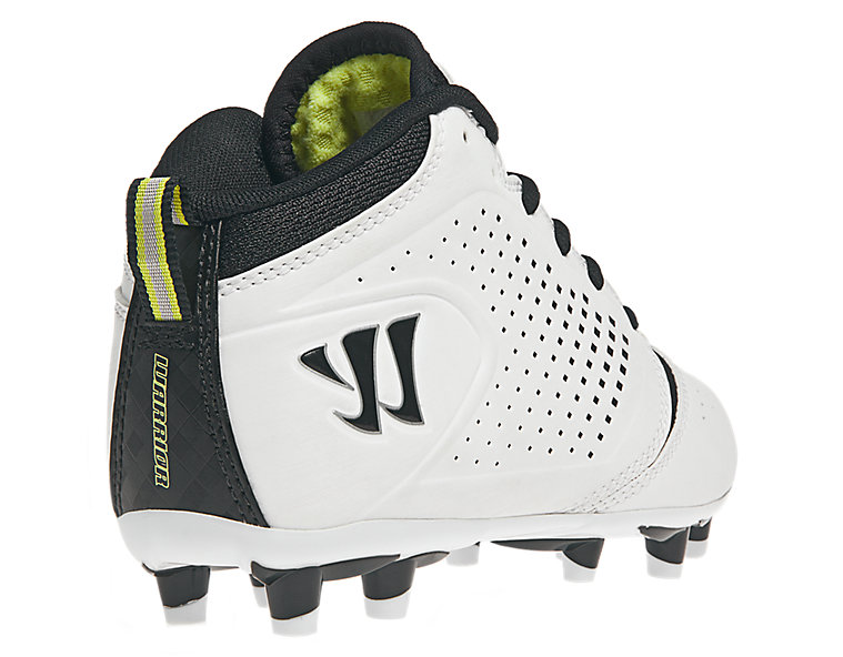 Youth Burn Speed Jr. 5.0 Cleat, White with Black image number 4