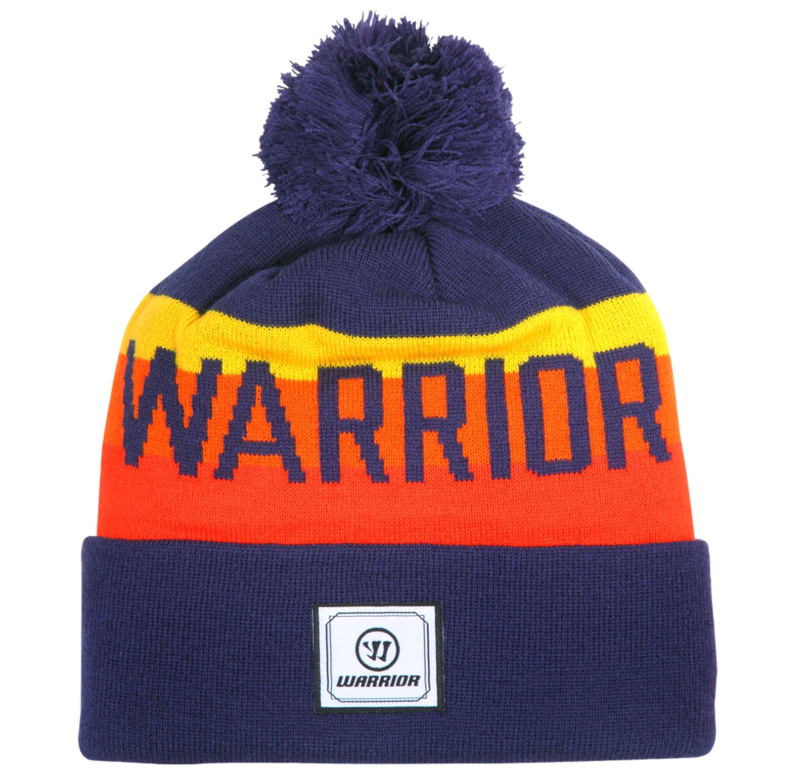 Warrior Classic Toque, Navy with Orange & Yellow image number 0