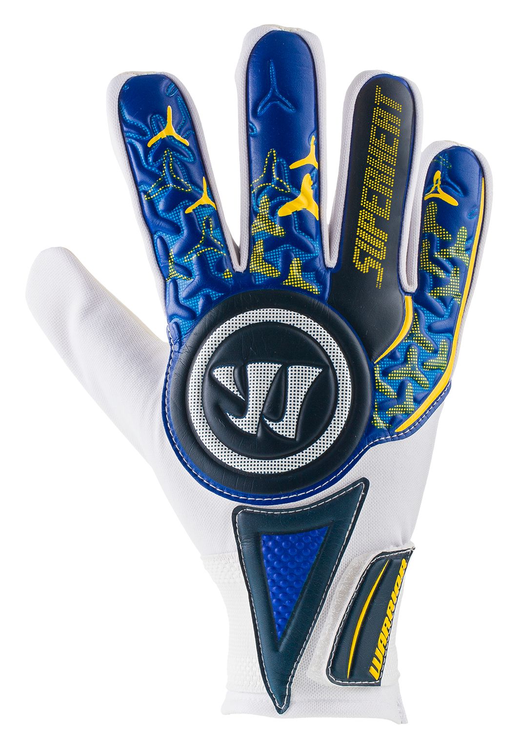 Superheat Combat Goalkeeper Glove, Blue with Aviator & Cyber Yellow image number 0
