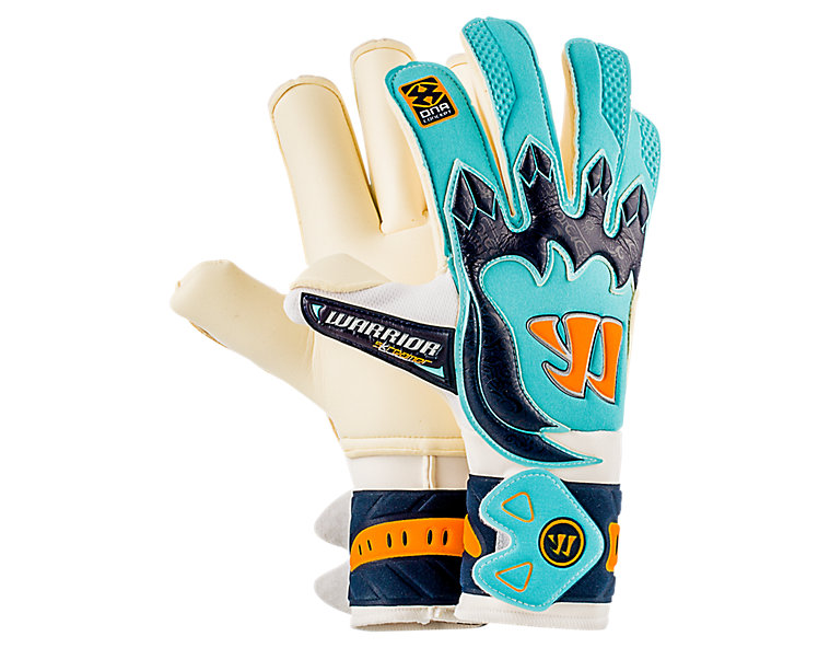 Skreamer AQ Roll Goalkeeper Gloves, White with Blue Radiance & Insignia Blue image number 0