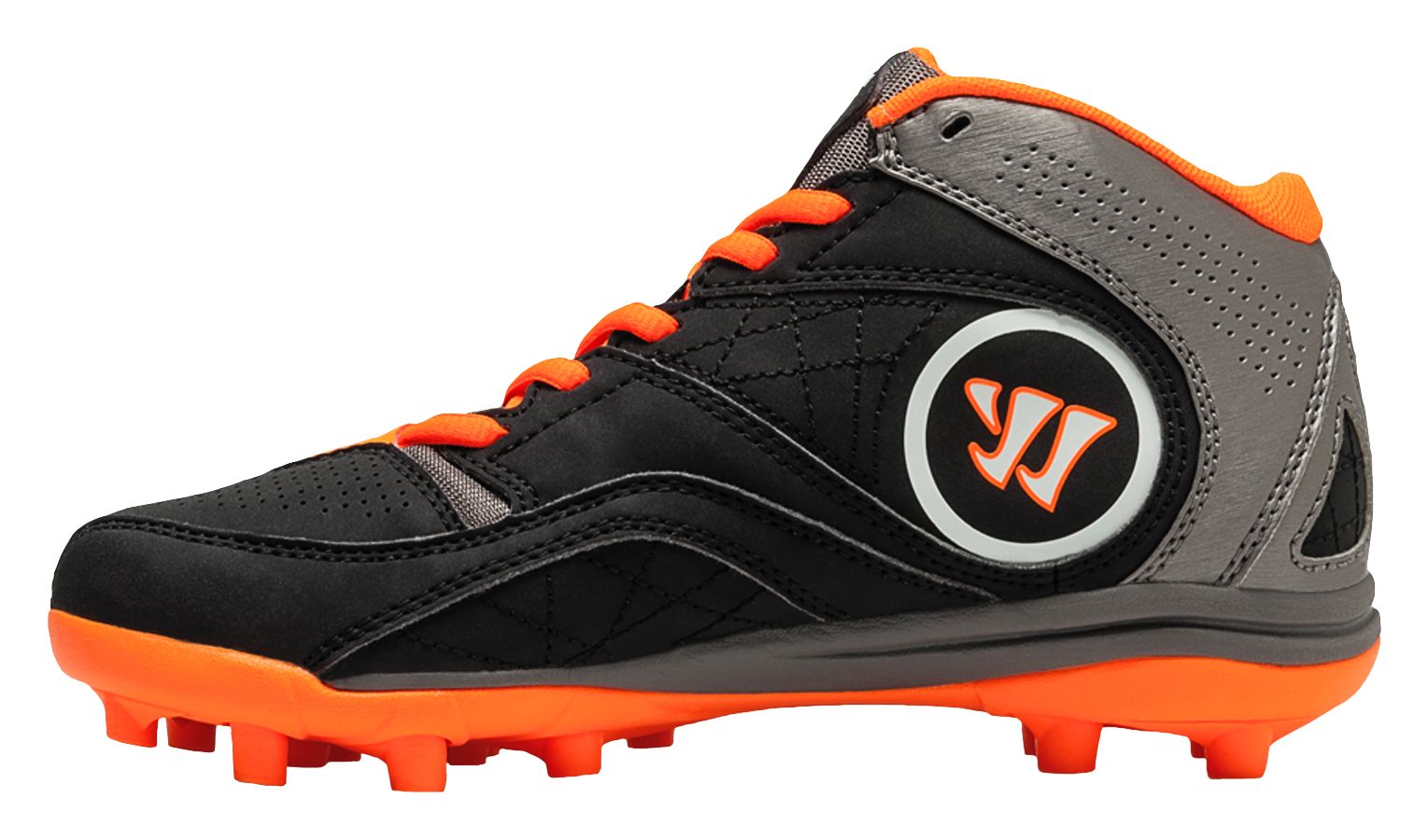 Youth Vex 2.0 Cleat, Black with Orange image number 1