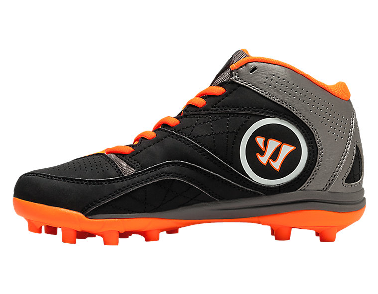 Youth Vex 2.0 Cleat, Black with Orange image number 1