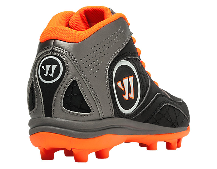 Youth Vex 2.0 Cleat, Black with Orange image number 2
