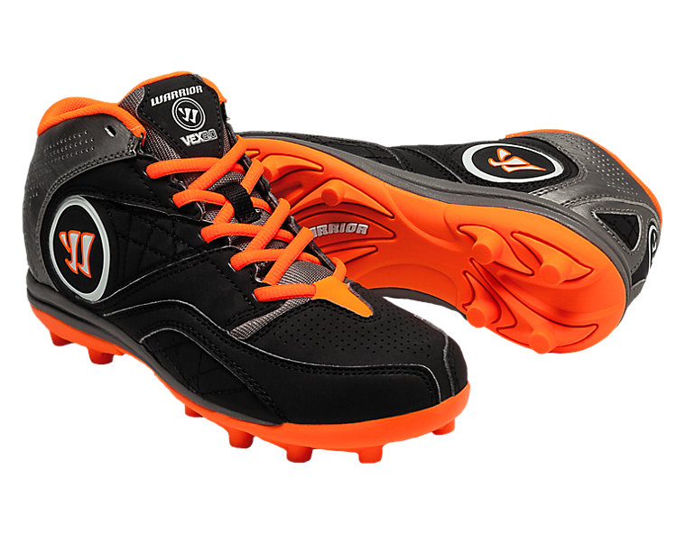 Youth Vex 2.0 Cleat, Black with Orange image number 3