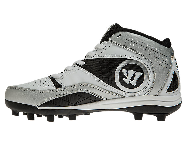 Youth Vex 2.0 Cleat, White with Black image number 1