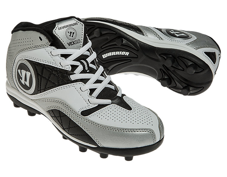Youth Vex 2.0 Cleat, White with Black image number 3