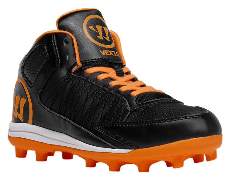 Vex 3.0 Youth Cleat, Black with Orange image number 2