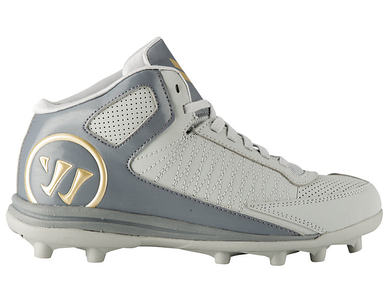 Vex 3.0 Youth Cleat, Grey with Gold image number 1