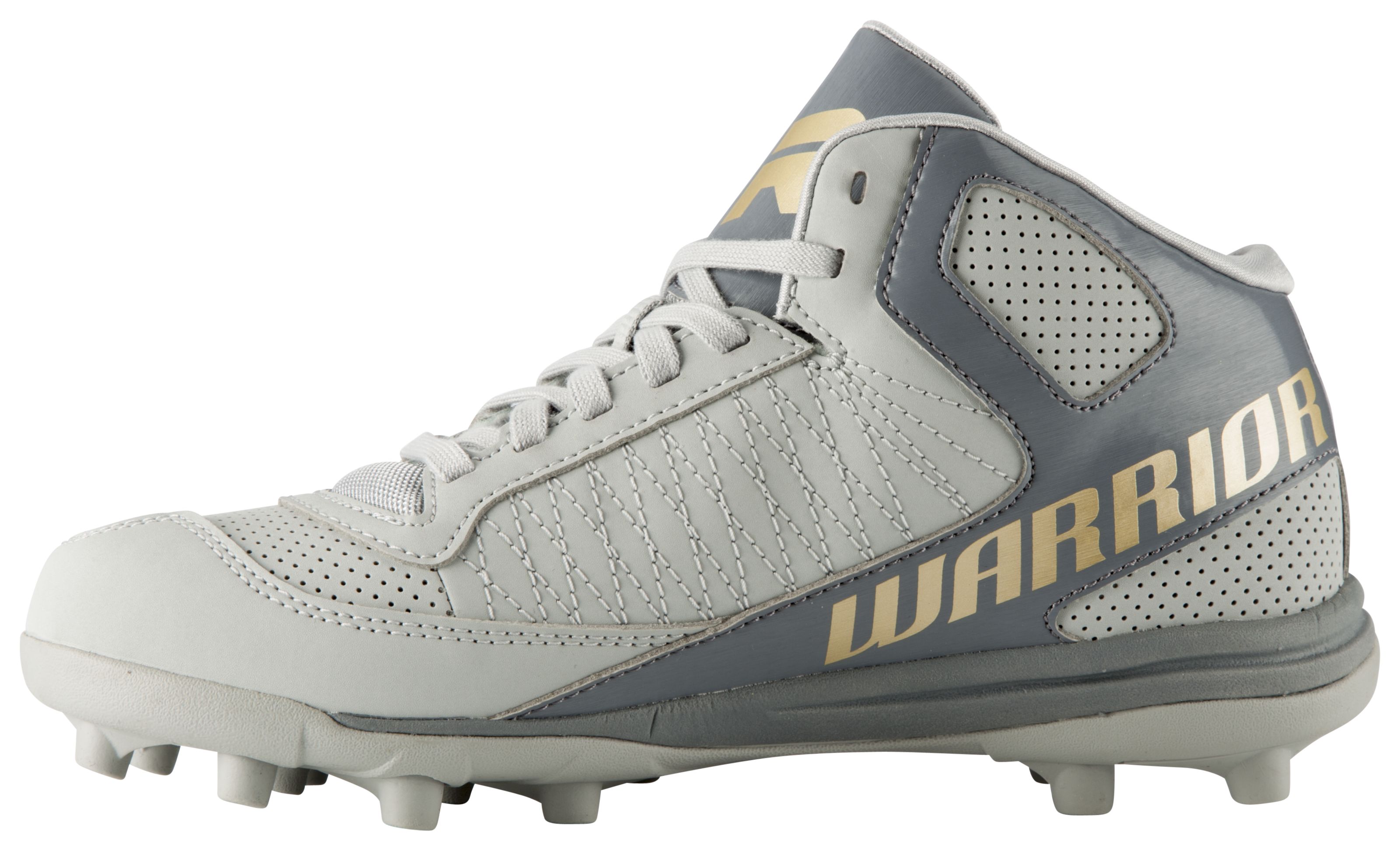 Vex 3.0 Youth Cleat, Grey with Gold image number 2