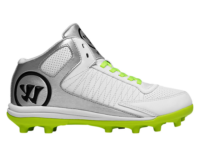 Vex 3.0 Youth Cleat, White with Toxic & Silver image number 1