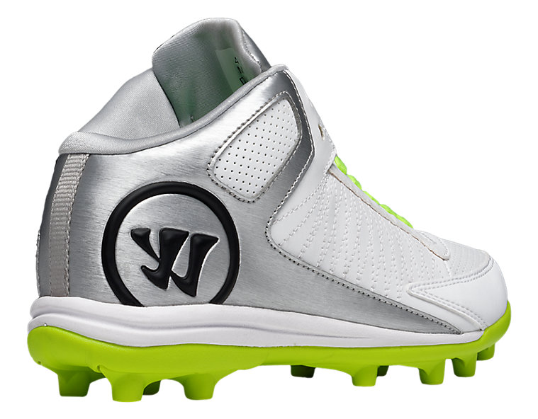 Vex 3.0 Youth Cleat, White with Toxic & Silver image number 4