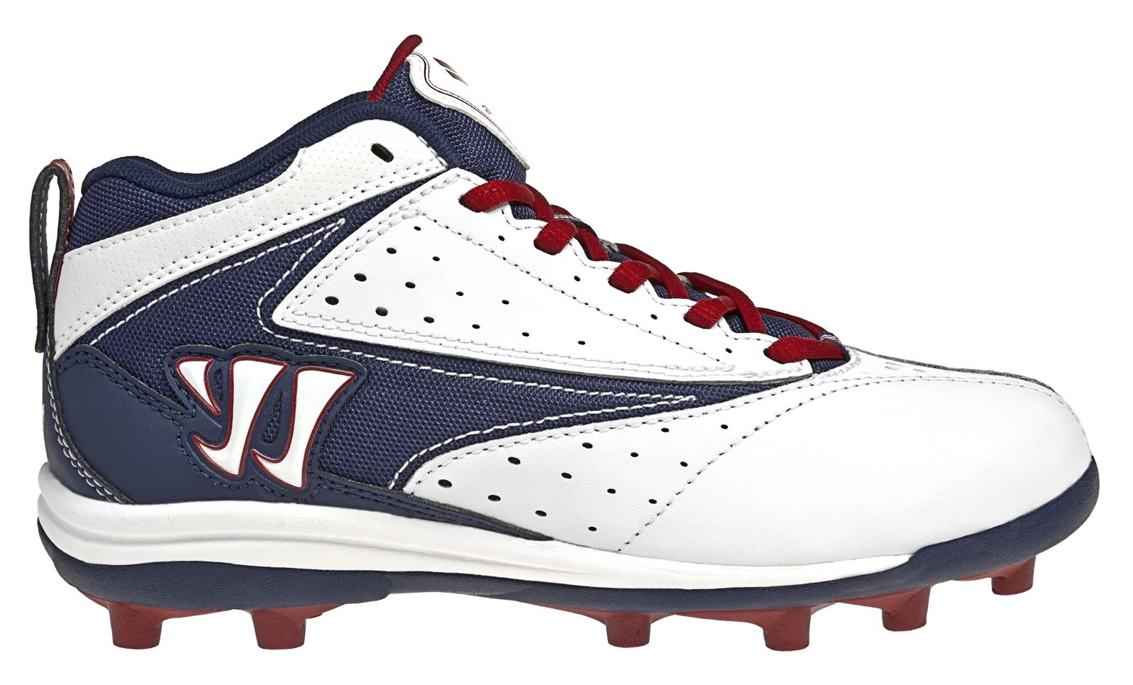 Youth Vex Cleat - Rabil Edition, White with Blue & Red image number 1