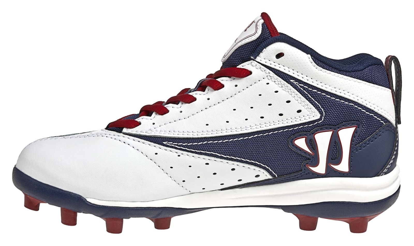 Youth Vex Cleat - Rabil Edition, White with Blue & Red image number 3