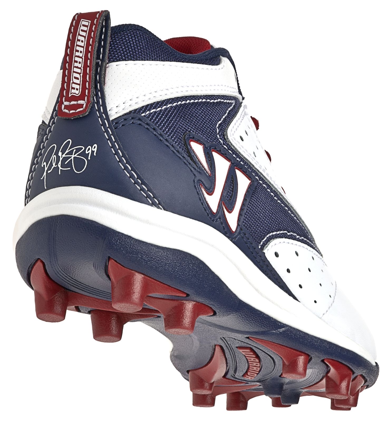 Youth Vex Cleat - Rabil Edition, White with Blue & Red image number 4