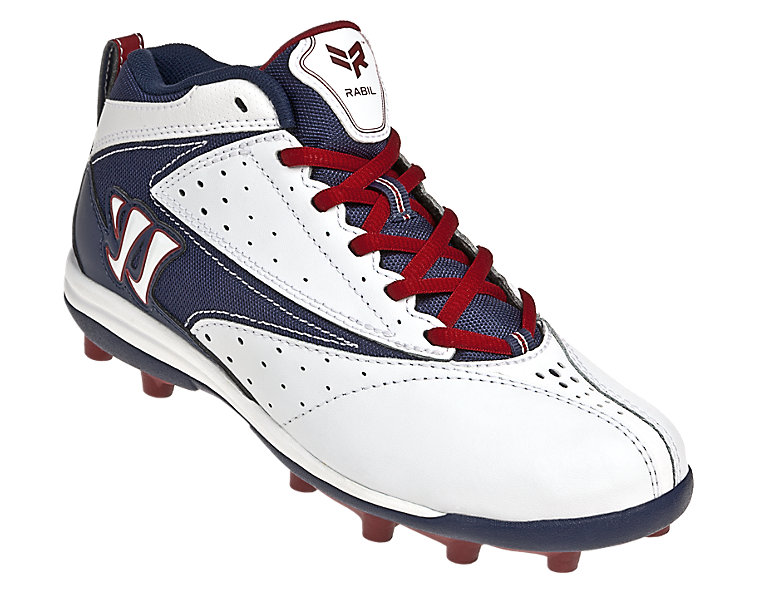 Youth Vex Cleat - Rabil Edition, White with Blue & Red image number 6
