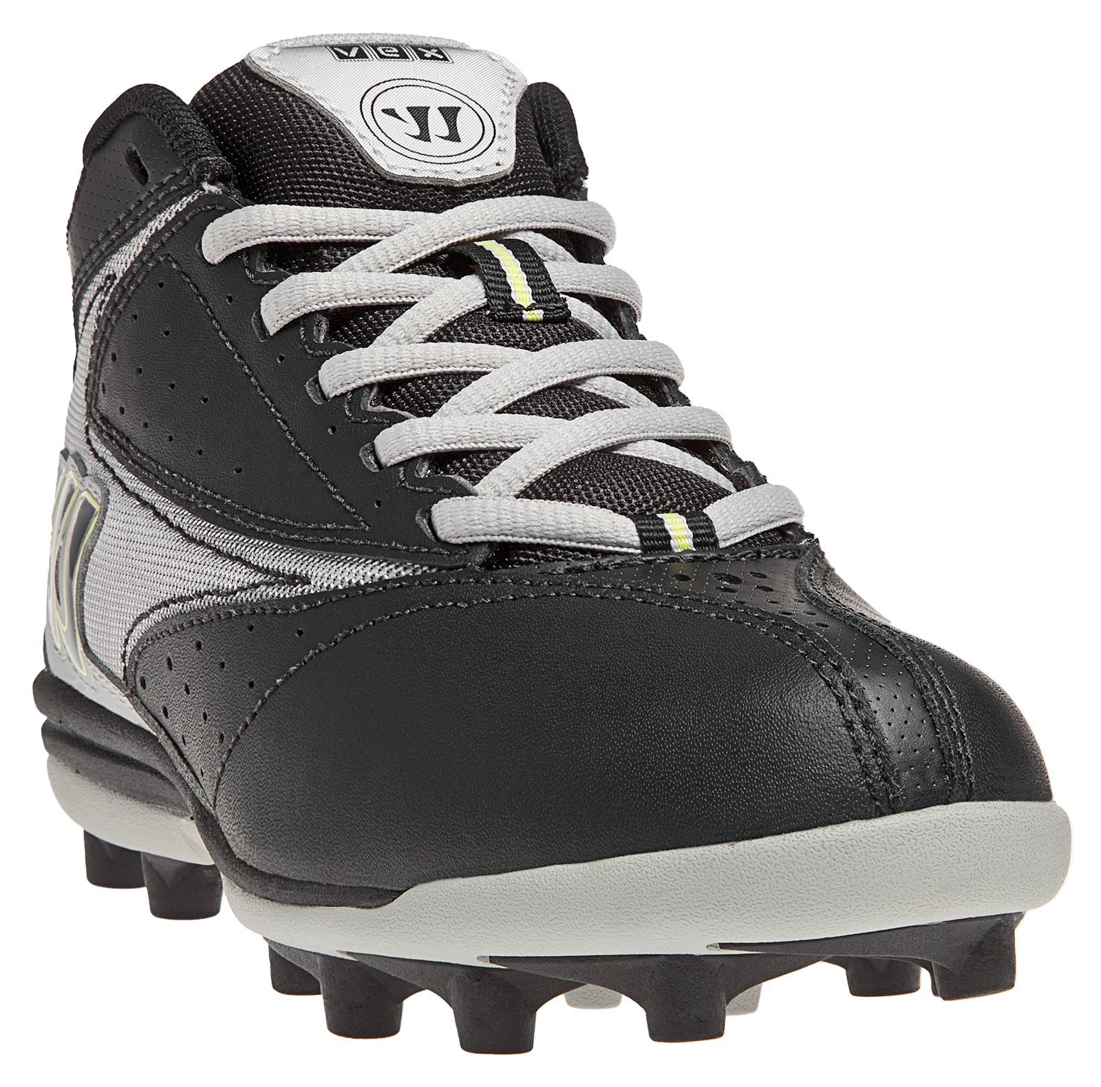 Youth Vex 3.0 Cleat, Black with White image number 2
