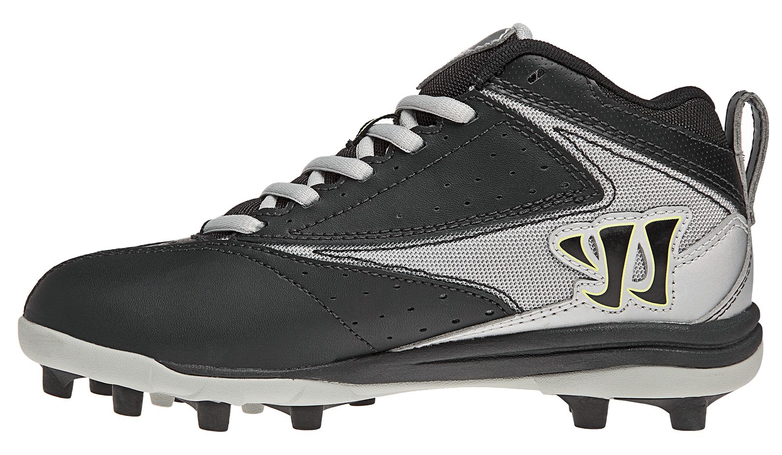 Youth Vex 3.0 Cleat, Black with White image number 3