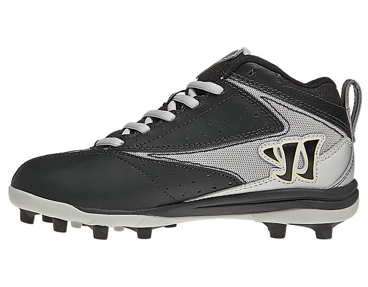 Youth Vex 3.0 Cleat, Black with White image number 3
