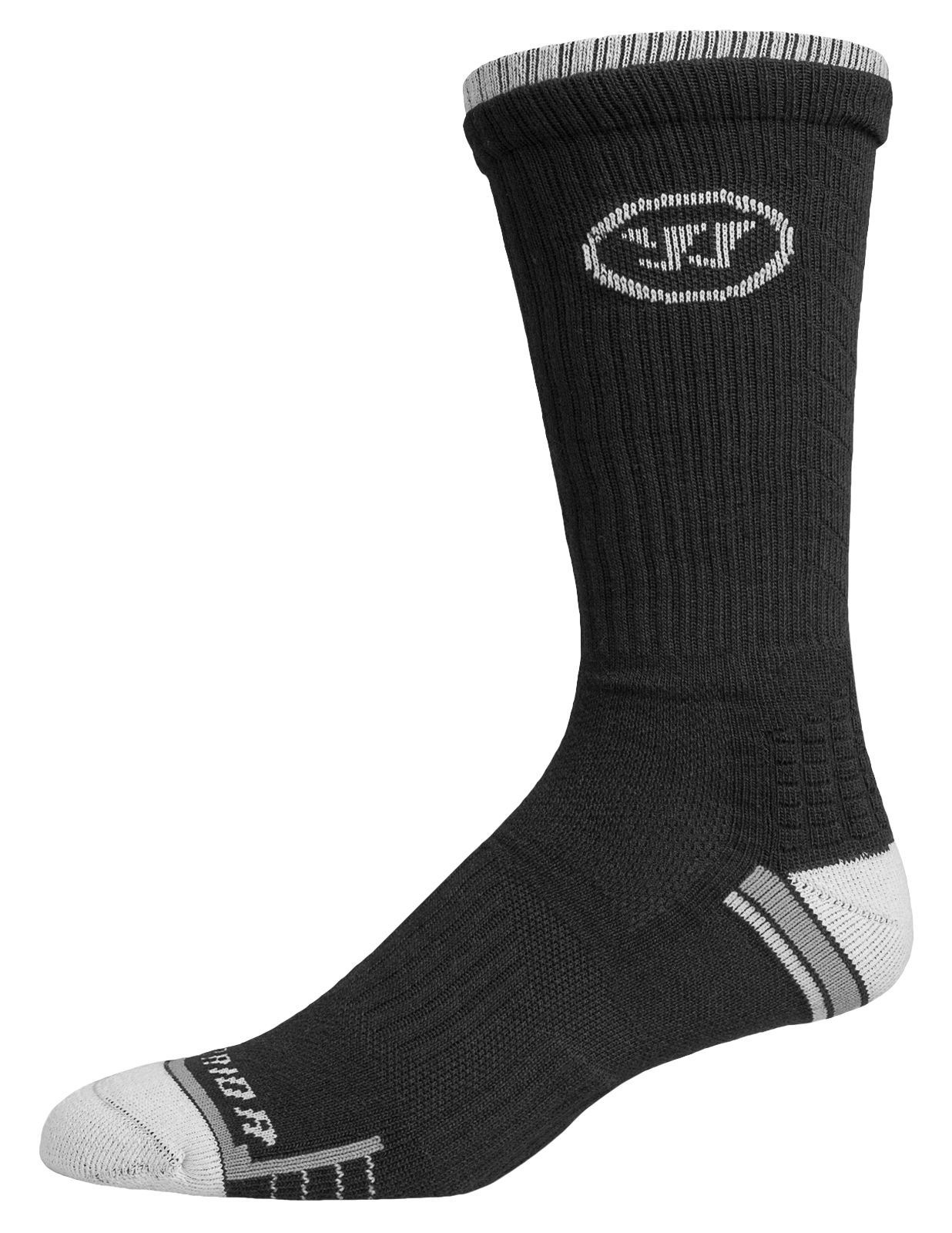 Warrior Crew Sock, Black with White image number 0