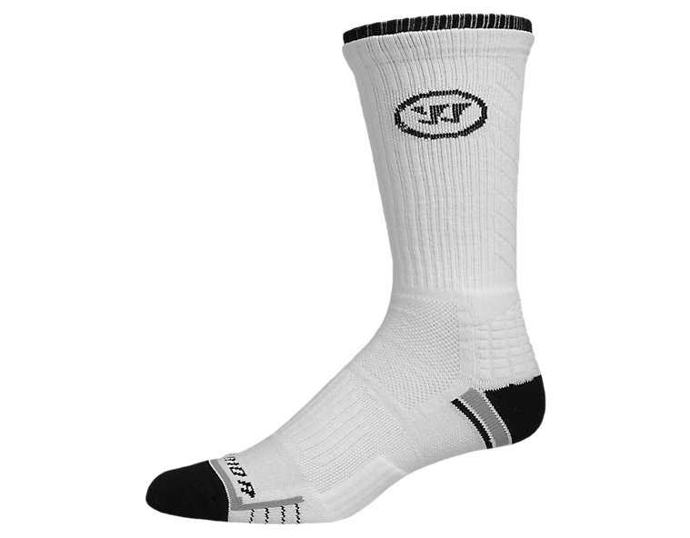 Warrior Crew Sock, White with Black image number 0