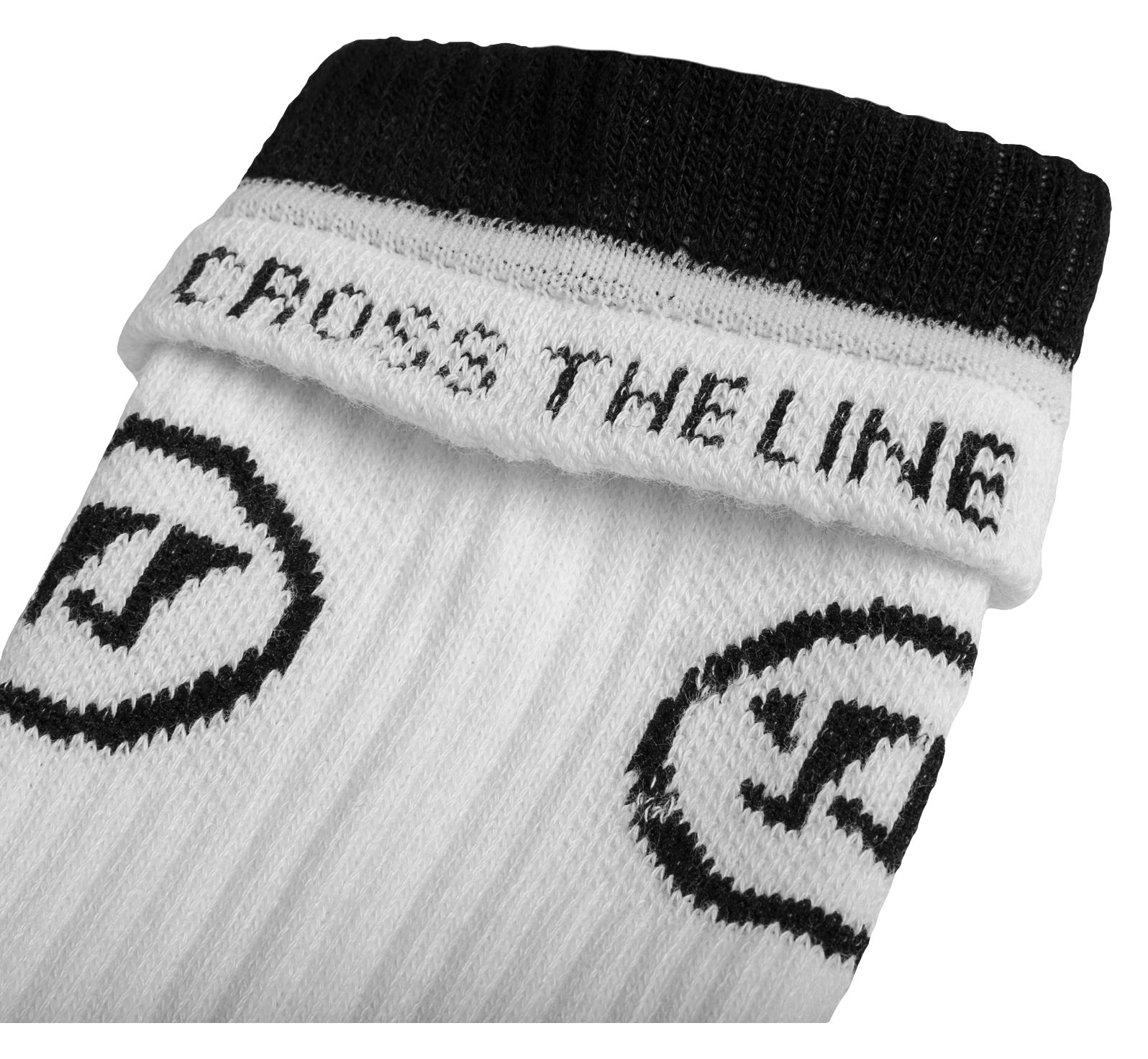 Warrior Crew Sock, White with Black image number 1